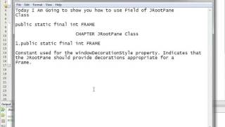 Java Programming Tutorial -JRootPane-4- public static final int FRAME