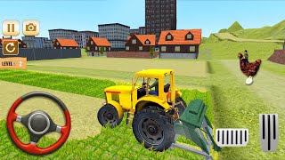 Drive Tractor, Ploughing and Seeding the Fields in Farmer Job Simulator - Android gameplay