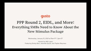 PPP Round 2, EIDL, and More: Everything SMBs Need to Know About the New Stimulus Package
