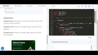 Practice problem ICPC Balloons solution||java