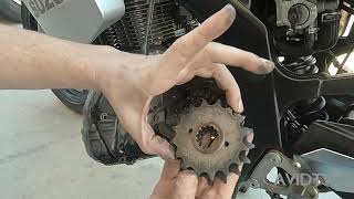 HOW TO CHANGE SUZUKI GS500F FRONT SPROCKET 16T TO 17T #AVIDTV