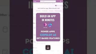 ➣ Power Apps COPILOT AI Tutorial | GPT-based features - Build an APP 📱 in MINUTES 🚀 with #shorts