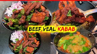 Perfect Street Style BEEF VEAL KABAB │ Bangalore Famous │ Beef Fry Recipe in 10 Mins