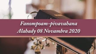 Fanompoam-pivavahana Alahady 08 Novambra 2020. FJKM Ambohitantely.