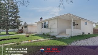 House for sale at 181 Browning Blvd in Westwood Winnipeg