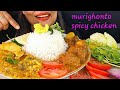 ASMR:Spicy Muri Ghonto+Spicy Chicken+Rice+Salad ||ZAKIA-SPICY ASMR