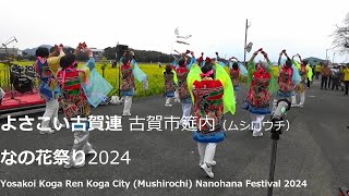 よさこい古賀連 古賀筵内（ムシロウチ）なの花祭り2024Yosakoi Koga Ren Koga City (Mushirochi) Nanohana Festival 2024