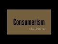 Advanced English Final Exam Topic Bank: Consumerism