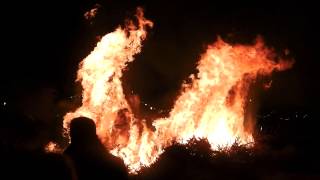 op het museumplein het jaarlijkse kerstboom verbranding amsterdam 2014