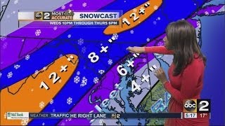 Major snow headed to Baltimore, region