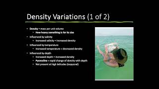 Temperature, Salinity, and Density