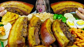 PORK MUKBANG ASMR|| SPICY \u0026 FATTY HUGE PIECES OF PORK RIBS \u0026 RICE MUKBANG ASMR || Real Mukbang ASMR