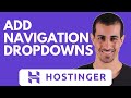How to Add Subpages Navigation Dropdowns in Hostinger Website Builder