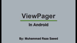 Android tutorial - Implement Swipe Views using ViewPager | 2020