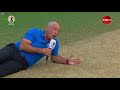 danny morrison takes a nap on the pitch