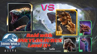 DEFEATED HYDRA BOA with ANKYLOSAURUS  Level 11+ RAID APEX BOSS JURRASIC WORLD ALIVE (JWA)