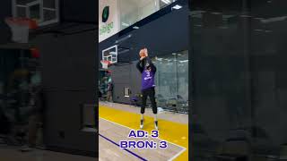 LeBron vs AD in shooting competition after Lakers practice