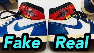 【超Fake!!】エア ジョーダン1ユニオン本物と偽物比べてみた‼︎ 【スニーカー研究】air jordan 1 union /NIKE/ナイキ