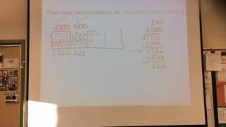 Place value sections and expanded notation methods for long division