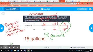 How to find Percent increase or decrease using a double number line