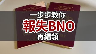 報失BNO一步步教你│網上完成不用去警署│先報失再續期 (2020年6月)