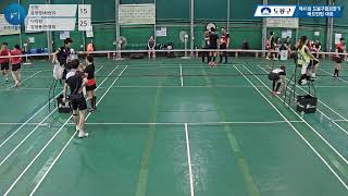 (신창) 김정영/최승미 vs (다락원) 김청용/안영희_혼복 45 D  2조[제41회 도봉구 협회장기 배드민턴 대회(보조경기장)]