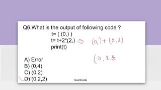 Python: MCQs on Tuples