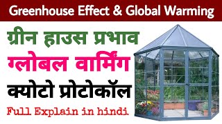ग्रीन हाउस प्रभाव और ग्लोबल वार्मिंग | greenhouse effect and global warming |kyoto protocol in hindi