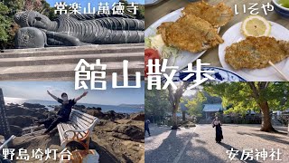 【館山散歩VLOG】萬徳寺と安房神社と野島崎灯台とアジフライ