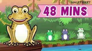 Five Little Speckled Frogs | And Many Other Nursery Rhymes For Children | 48 Minutes Compilation