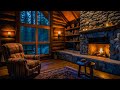 Warmth in the Wilderness 🔥 ASMR Cozy Cabin Fireplace in the Heart of the Forest with Rain Sounds