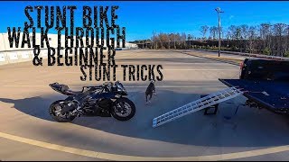 Stunt Bike Walk Through \u0026 Beginner Stunt Tricks