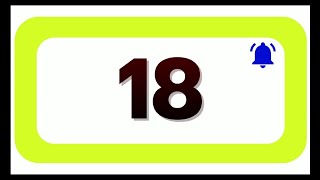 18 Seconds Countdown Timer With Sound Effect COLOR 4K HD 1080