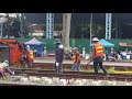 งานเชื่อมไฟฟ้าราง โครงการทางคู่ย่านสถานีบ้านโป่งด้านใต้ flash bush welding srt double track railway