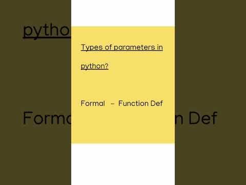 Formal VS Actual Parameters Python CBSE Class 12 - YouTube