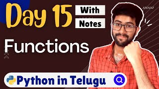 Day 15 : Functions in python | Python Course in Telugu | Vamsi Bhavani