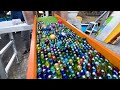 High speed marble run bamboo tube + billiard ball