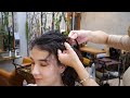 ASMR FULL BLISS OF CLICKING CURLER AND IRON Hairstyle in Tokyo, Japan (Soft Spoken)