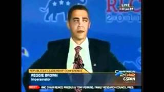 Reggie Brown Obama Impersonator Performs at Republican Leadership Conference Part 2/2