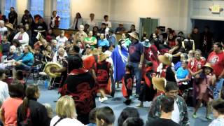 Metlakatla 125th celebration, mixed dance group.