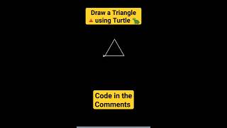 How to Draw a Triangle with a Turtle in Python #python #turtle #triangle #shape #drawing #trending