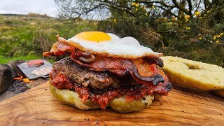Next-Level Burgers: Juicy, Smoky, Satisfying | ASMR Cooking in Nature