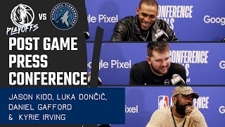 Post Game West Conf. Finals R3G2 | Coach Kidd, Luka Doncic, Daniel Gafford & Kyrie Irving | 05/24/24