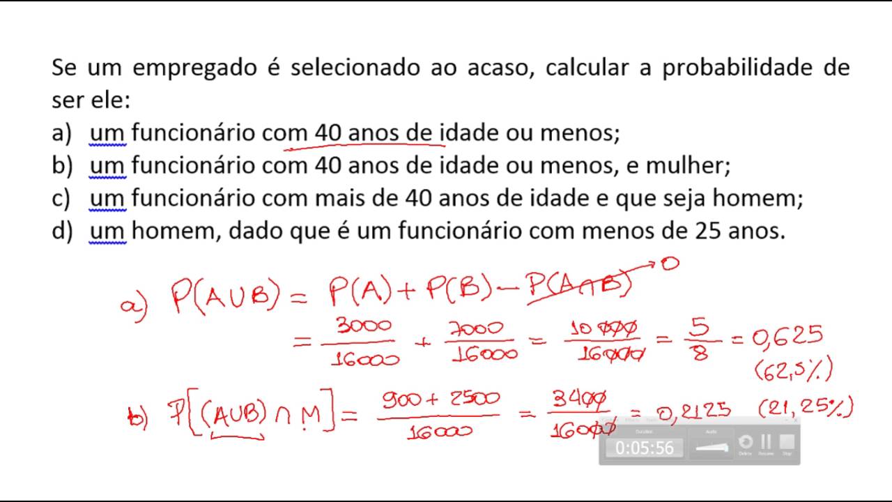 Exercícios De Probabilidade - Parte 2/2 - YouTube