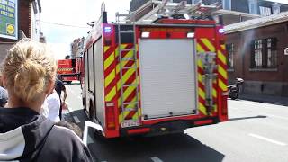 POMPIERS LIÉGE - Depart Porte Ouverte P16 / Brandweer Luik Rondrit Autopomp (BULL)