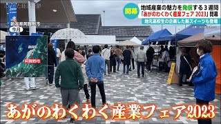 【地域産業の魅力を発信する3週間】「あがのわくわく産業フェア」開幕、地元高校生の企画した新スイーツも登場（新潟県阿賀野市）