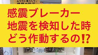 感震ブレーカー、地震を検知した時の動作