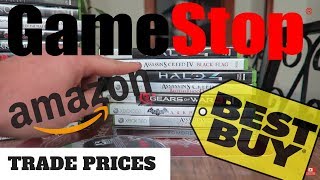 Best Video Game Trade In Prices! Gamestop vs. Amazon vs. Best Buy?