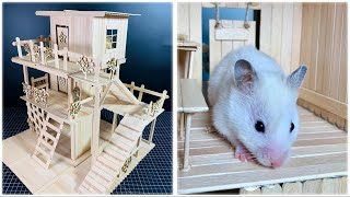 DIY How to make Popsicle Sticks House for Hamster 🐹