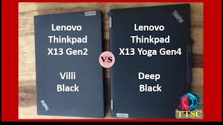 Lenovo Thinkpad X13 Yoga Gen 4: unboxing and mini review - the new deep black color compared